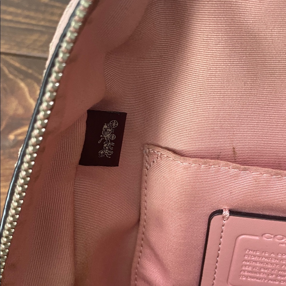Coach Pink Pebbled Leather Mini Backpack - Picture 12 of 16